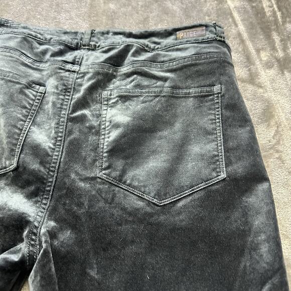 Paige Jeans Womens 28 Blue Hoxton Ankle Peg Button‎ Velvet Skinny Leg Pants - Picture 7 of 12